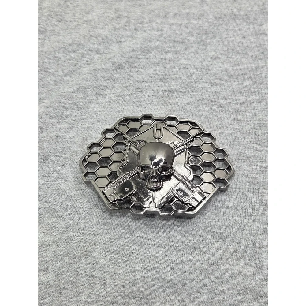 Rare Vintage Halo 3 Legendary 2009 Microsoft Oversized Metal Belt Buckle Gamer